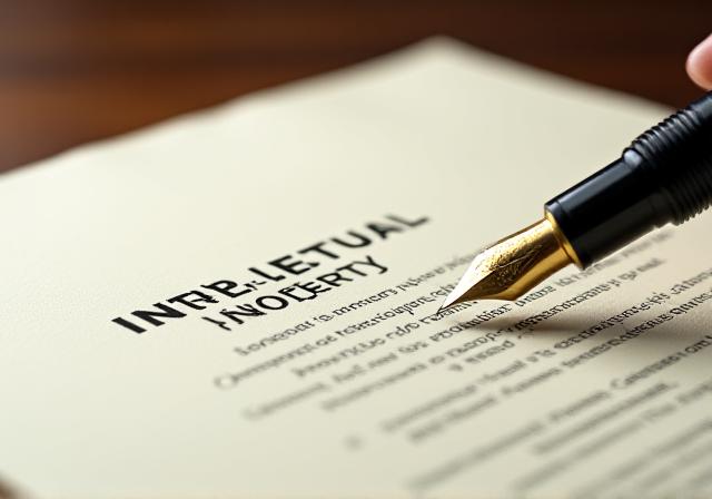 Detailed close up of a legal document with a signature and a focused legal consultant in the background